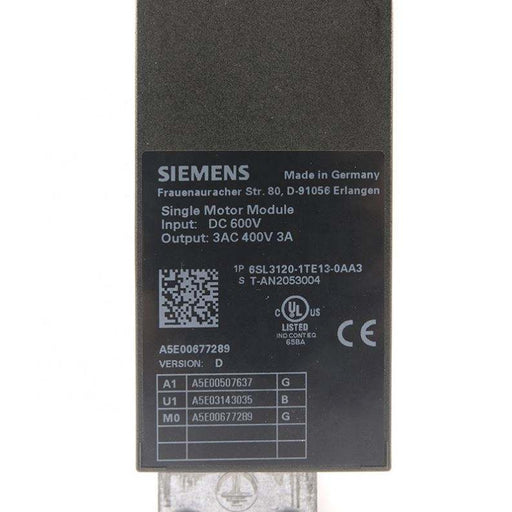 Siemens Sinamics S In Stock InverterModule 6SL3120-1TE13-0AA3 Original new