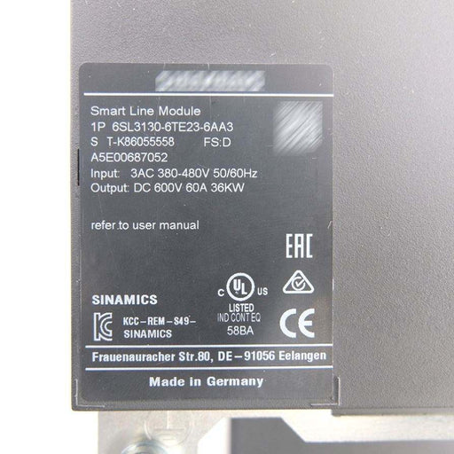 Siemens 6sl3130-6te23-6aa3-1 PLC Module