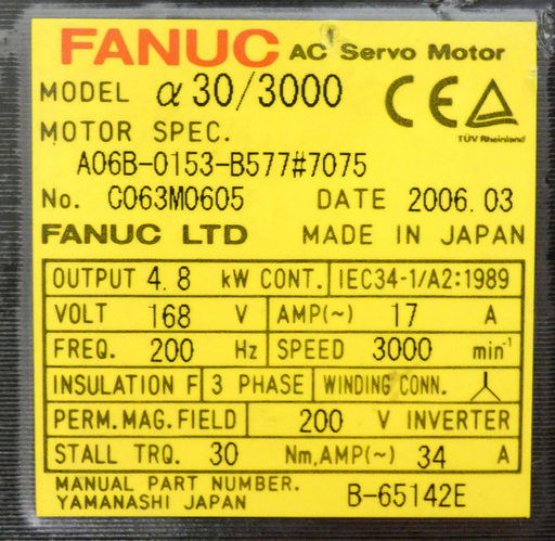 Fanuc  A06B-0153-B577 Original package