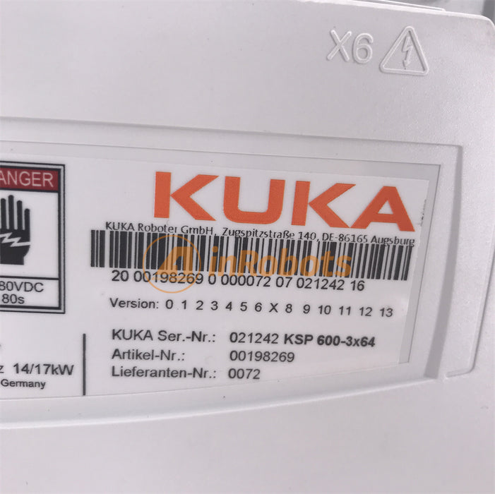 KUKA Robot Drive KSP600-3x64 00-198-269 New Model Used