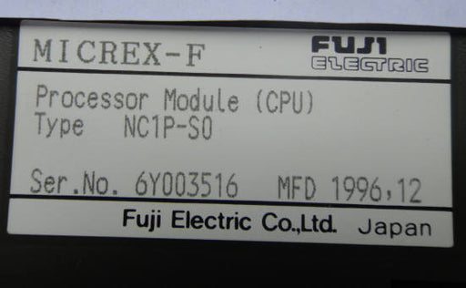 Fuji Plc Cpu Module NC1P-S0 Used Parts