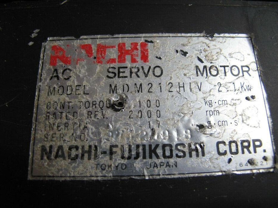NACHI MDM212HIV Servo Motor Used