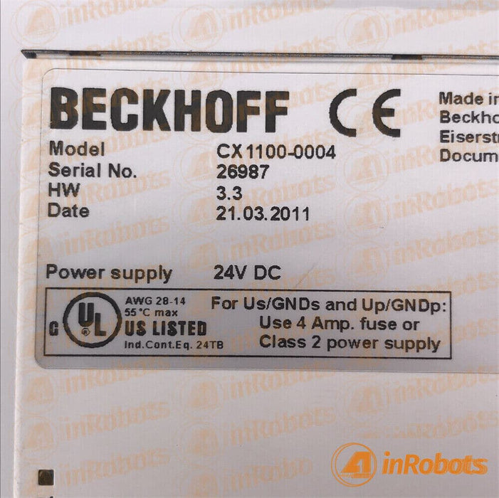 BECKHOFF CX1100-0004 Power Supply Unit Used