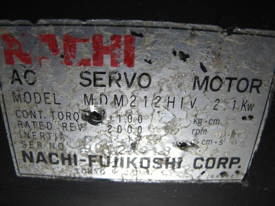 NACHI MDM212HIV Servo Motor Used
