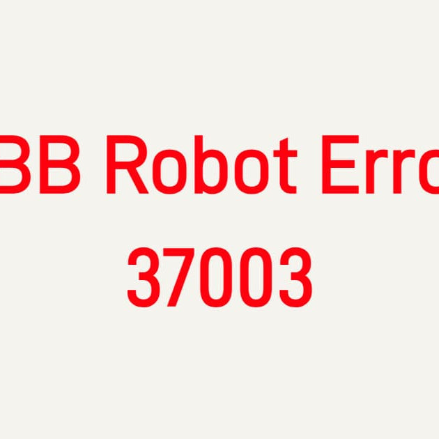 ABB Robot Error 37003 Fieldbus Configuration Mismatch troubleshooting for IRC5 controllers, Profibus, and Profinet networks.