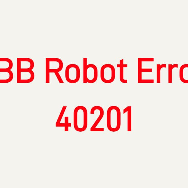 ABB Robot Error 40201 Drive System Fault troubleshooting for IRC5 controllers, drive units, and encoder cables.