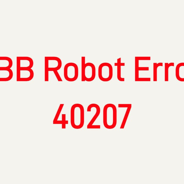 ABB Robot Error 40207 Drive Feedback Fault troubleshooting for IRC5 controllers, encoder cables, and servo motors.