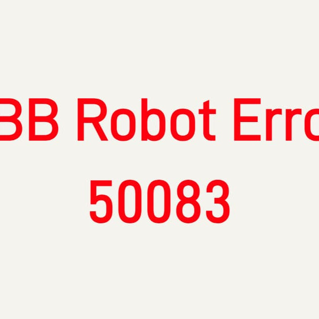 ABB Robot Error 50083 Cooling System Failure troubleshooting for IRC5 controller, temperature sensors, and cooling fans.