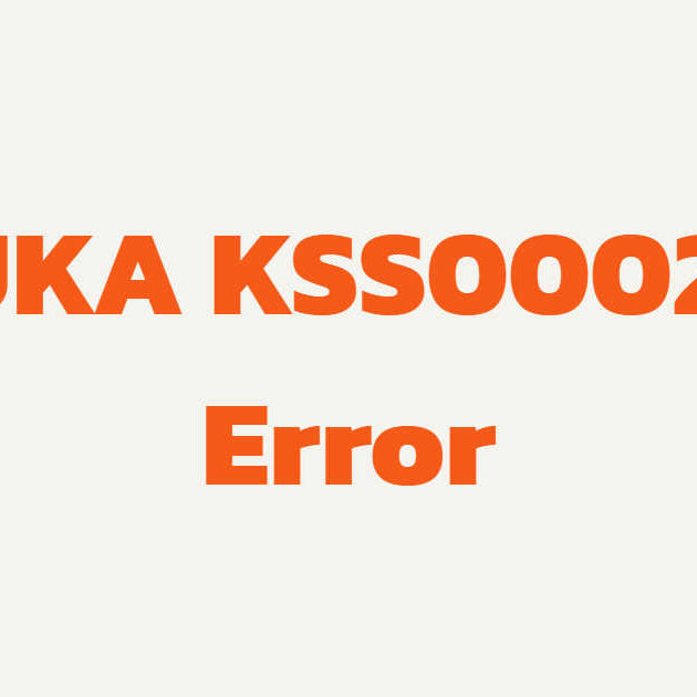 KUKA KSS00025 Device Communication Error