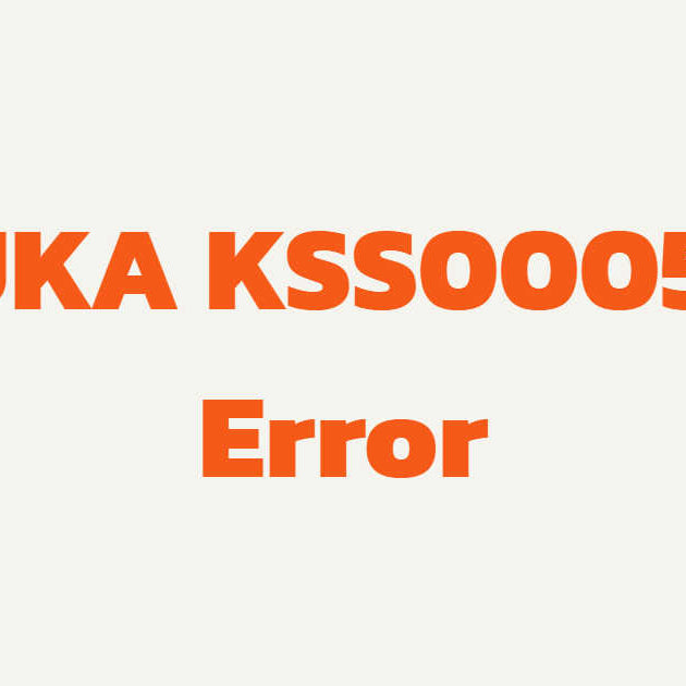 KUKA KSS00054 Error