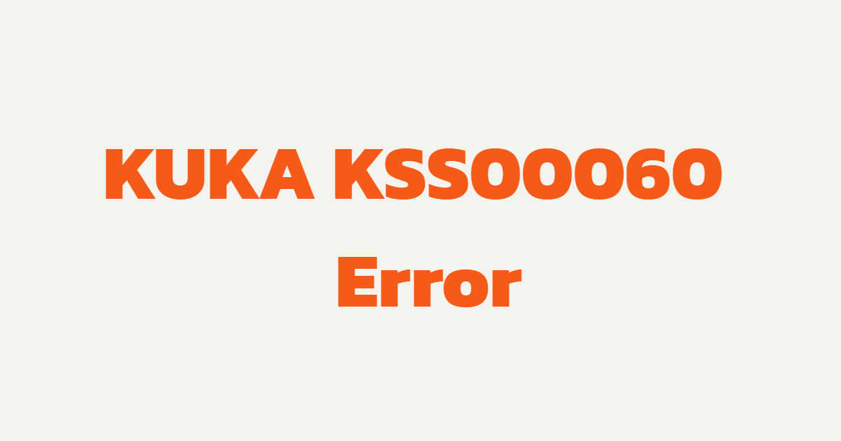 KUKA KSS00060 Log File Full Fix Guide | Clear KRC Log Storage Warning