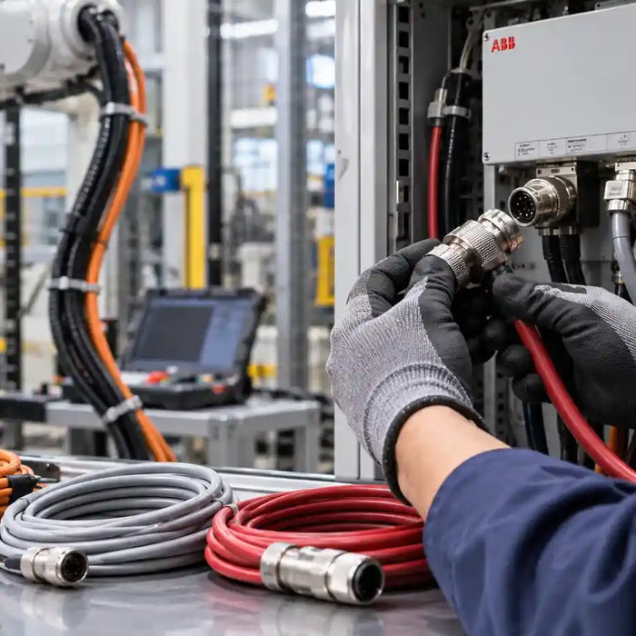 Industrial robot connector inspection for loose contacts oxidation and intermittent signal failures