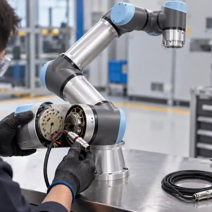 Universal Robots encoder failure diagnosis with joint feedback cable inspection