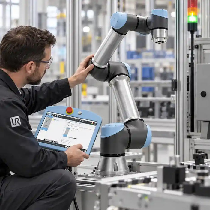 Universal Robots Protective Stop troubleshooting during industrial robot maintenance