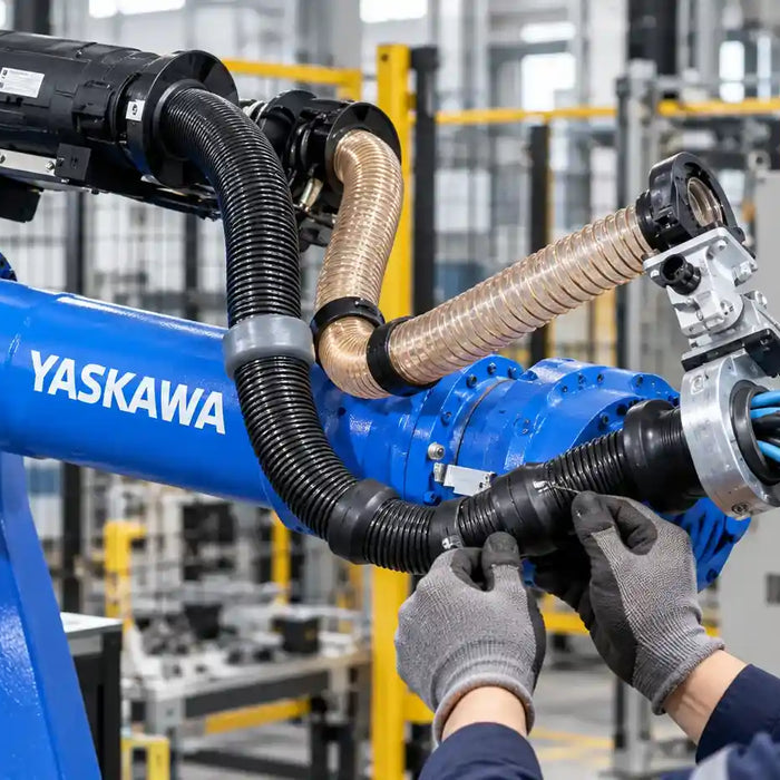 Industrial robot cable inspection for vibration-induced communication and feedback signal problems