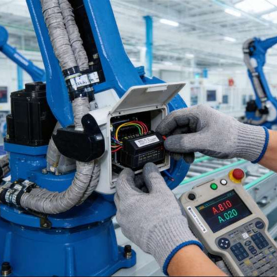 Yaskawa Motoman robot encoder signal loss troubleshooting guide for Sigma servo systems, addressing A.810 battery alarms, A.020 cable degradation, and SGDV drive communication faults.