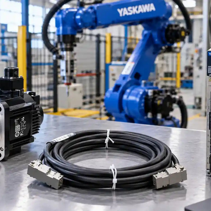 Yaskawa servo feedback cable inspection for encoder alarms and signal interference problems