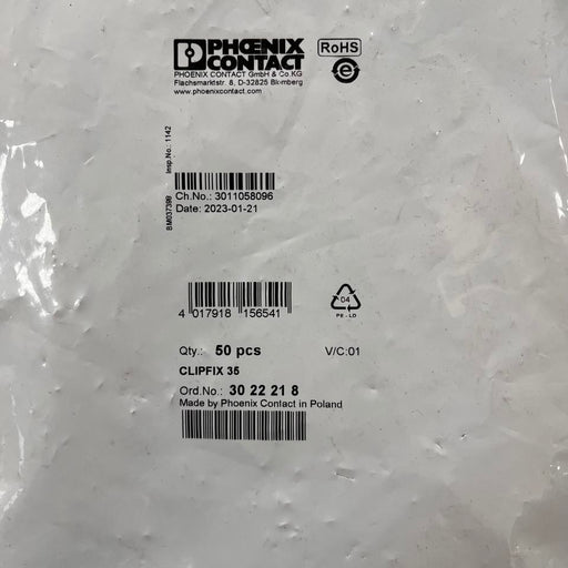 Phoenx Cnc Plc Terminal FixturesForSnap Plastic Plug 3022218 100% Original