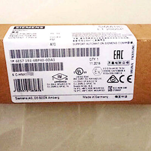 Siemens Simaticet Sp Baseunit EsbpdaEsbpda 6ES7193-6BP40-0DA1 New Parts