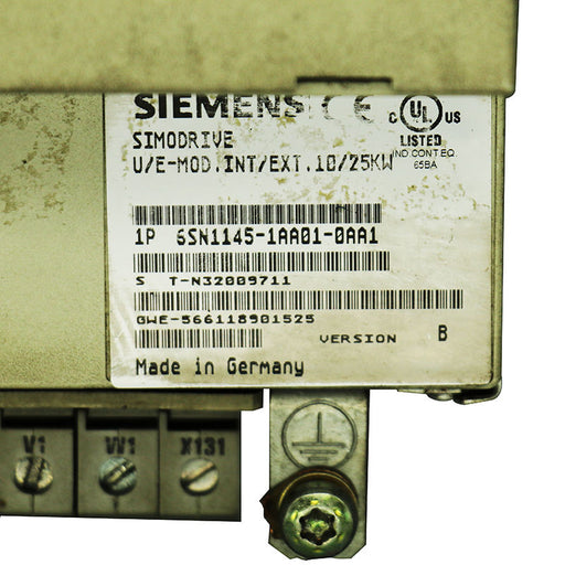 Siemens SimodriveInfeed Module / Kw Snaaaa 6SN1145-1AA01-0AA1 100%