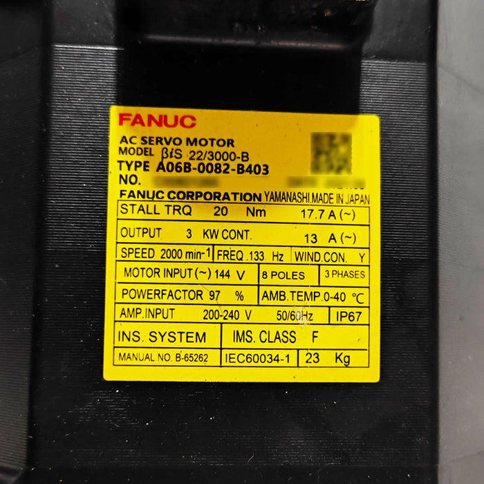 FANUC a06b-0082-b403 AC Servo Motor