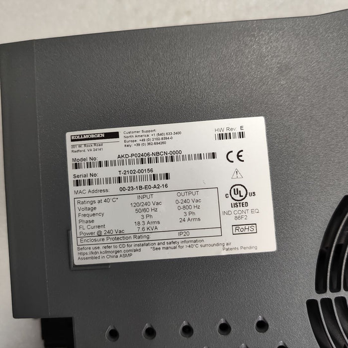 KOLLMORGEN AKD-P02406-NBAN-0000 Servo Driver