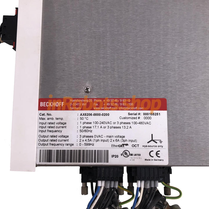 Beckhoff AX5206-0000-0200 Servo Drive Amplifier