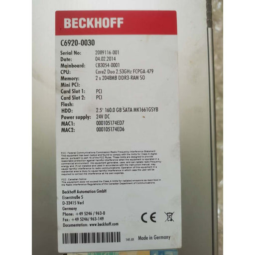 Beckhoff c6920-0030 Servo Drive Amplifier