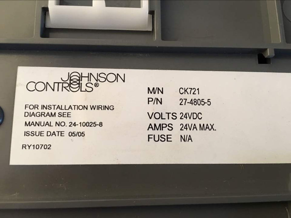 Johnson Controls Br / Condition In Good Johnson Controls ControllerController CK721 100% Original/Used