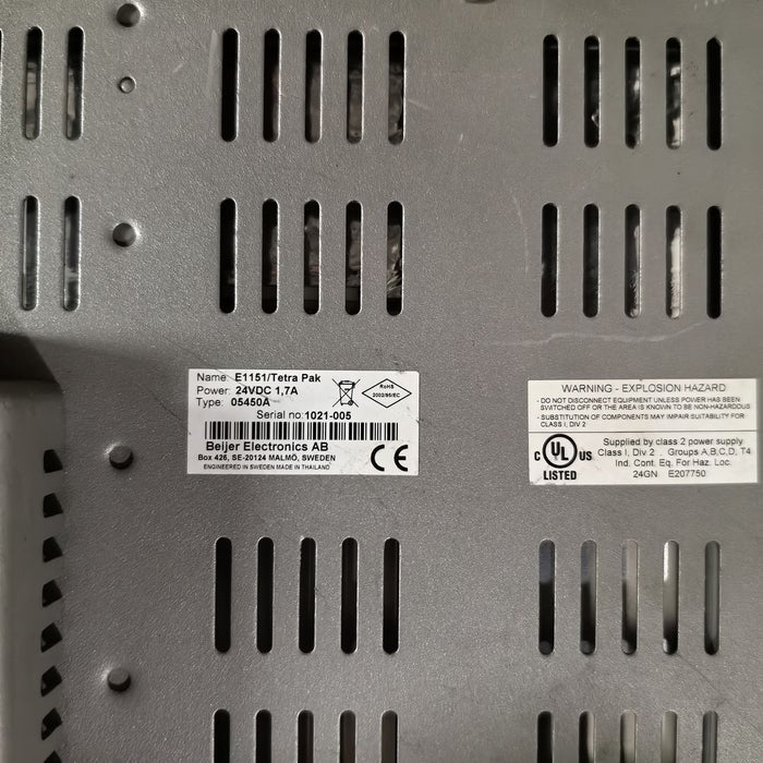 Beijer E1151 Touch panel E1151/Tetra Pak 05450B