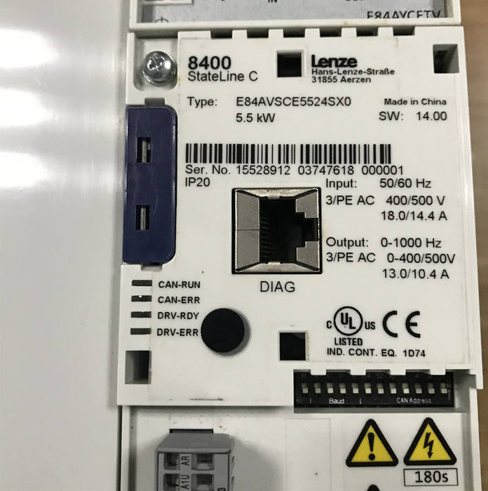 Lenze EavscesxKw Servo Inverter Drive E84AVSCE5524SX0-ETXXX New