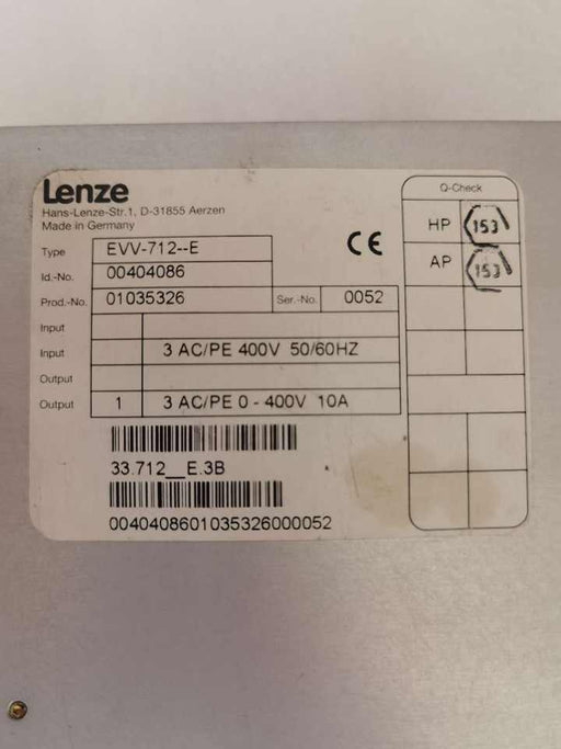 Lenze NeedinquiryController Inverter Board EVV-712-E Used