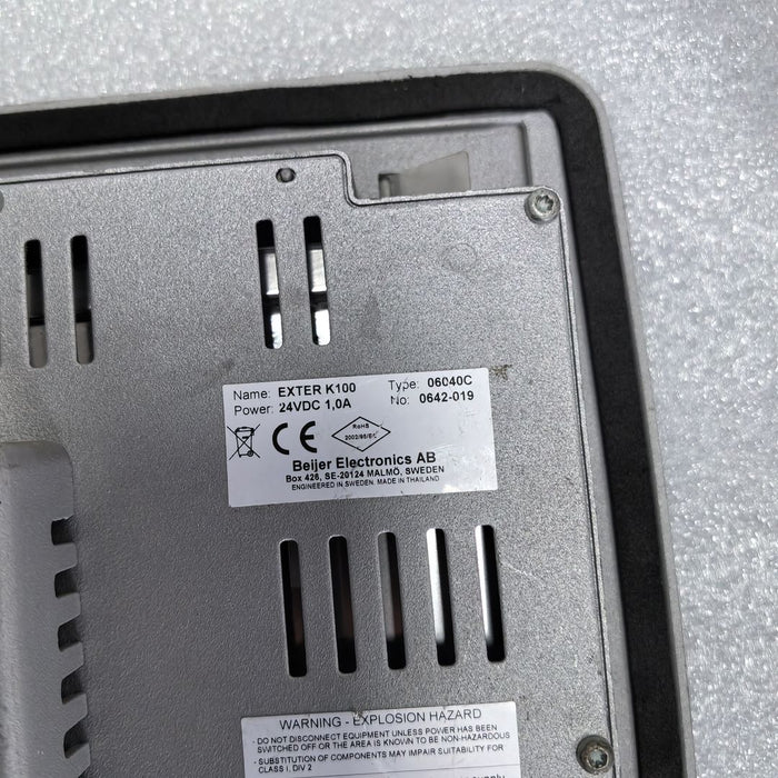 Beijer EXTERK100 Touch Screen Panel Used