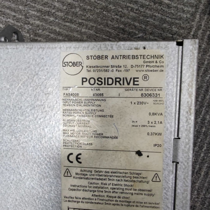 1pc Stober used POSIDRIVE FAS4008