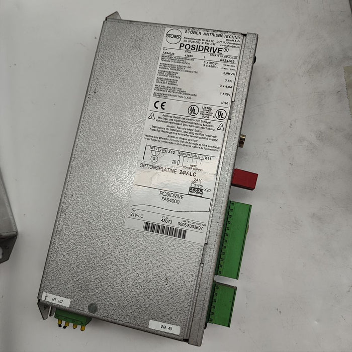 POSIDRIVE STOBER FAS4028 Servo controller 3x400VAC 2.8kVA 3x4A 1.5kW