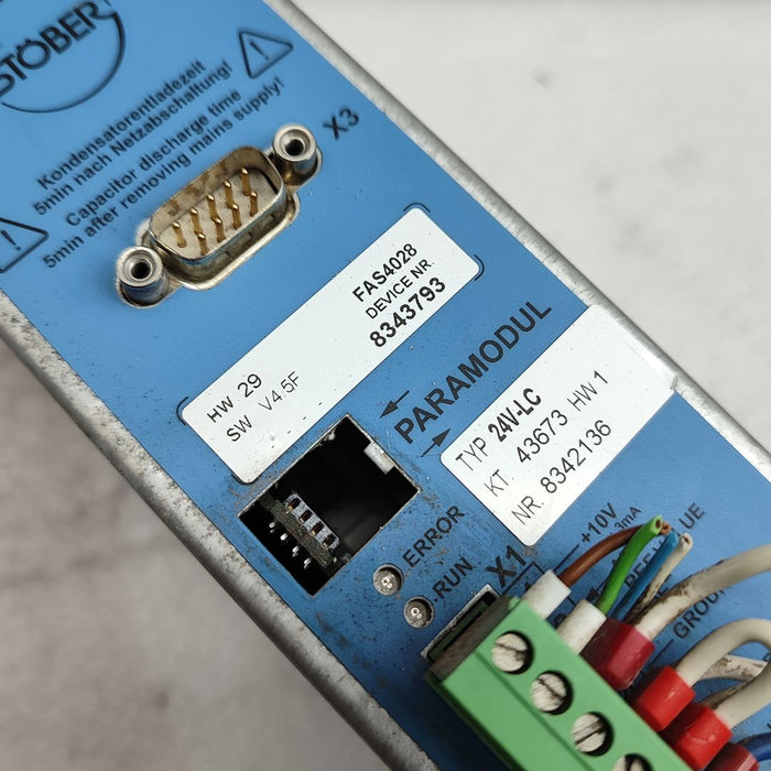 POSIDRIVE STOBER FAS4028 Servo controller 3x400VAC 2.8kVA 3x4A 1.5kW