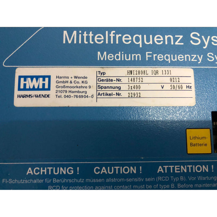 Harms+Wende Controller HW2000 HWI2808L IQR 1331 USED & NEW