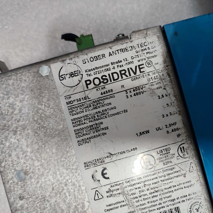 Stober MDS5015/L MDS5015L Posidrive Servo Drive Controller