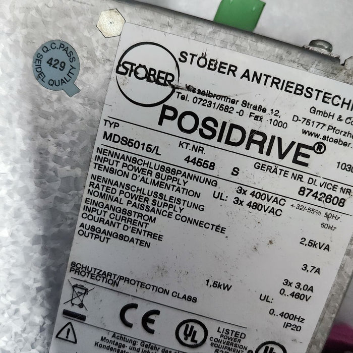 Stober MDS5015/L MDS5015L Posidrive Servo Drive Controller
