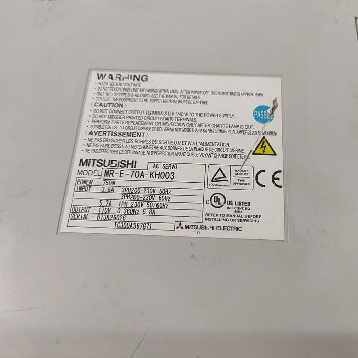 Mitsubishi mr-e-70a-kh003 Servo Drive Amplifier