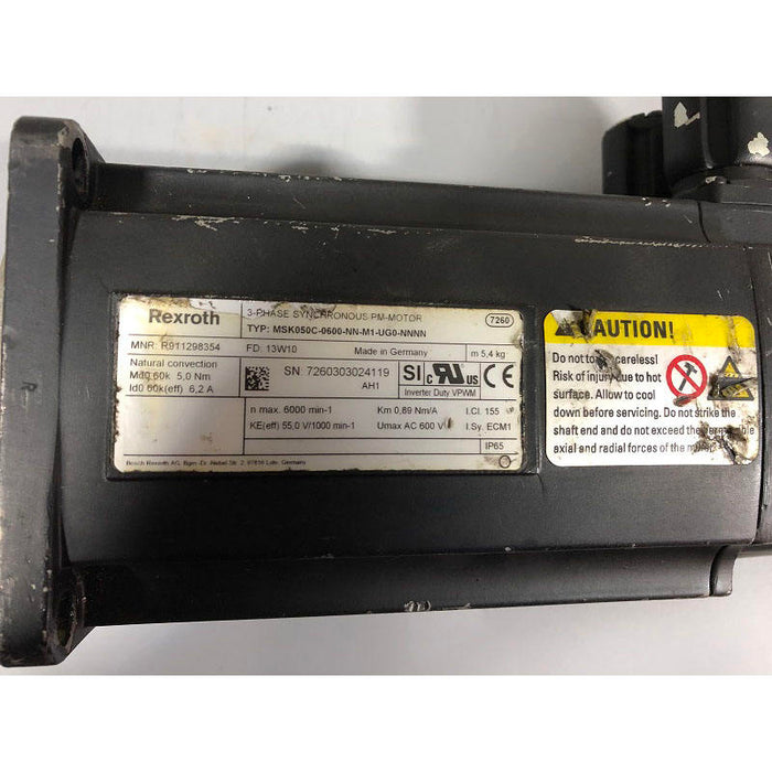 Rexroth Servo Motor MSK050C-0600-NN-M1-UG0-NNNN USED & NEW