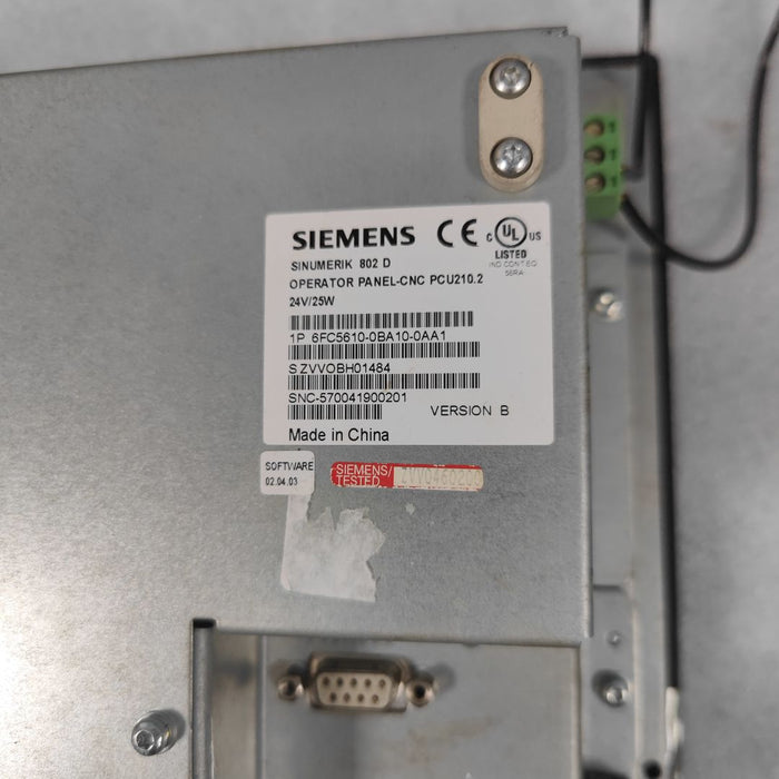 SIEMENS Used SINUMERIK 802D CNC OP 6FC5610-0BA10-0AA0
