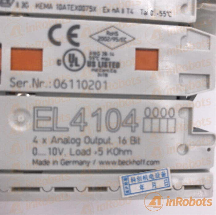 BECKHOFF EL4104 PLC Output Module Used