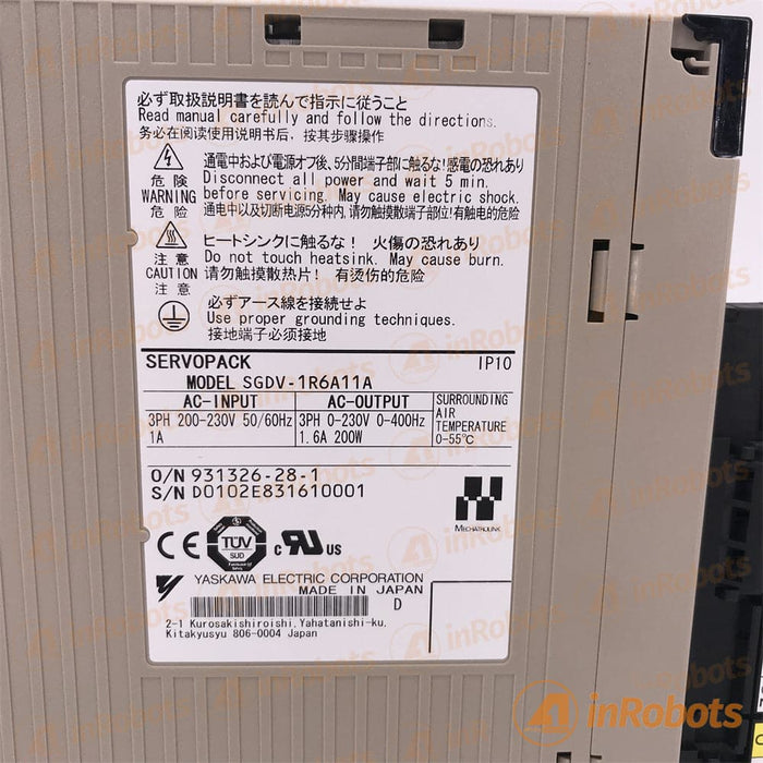 Amplificateur de servomoteur YASKAWA SGDV-1R6A11A remis à neuf