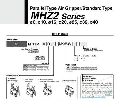SMC MHZ2-16D Pneumatic Cylinder New