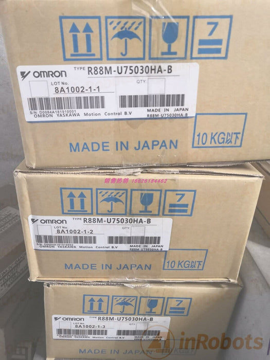 Omron R88M-U75030HA-B Servo Motor Used