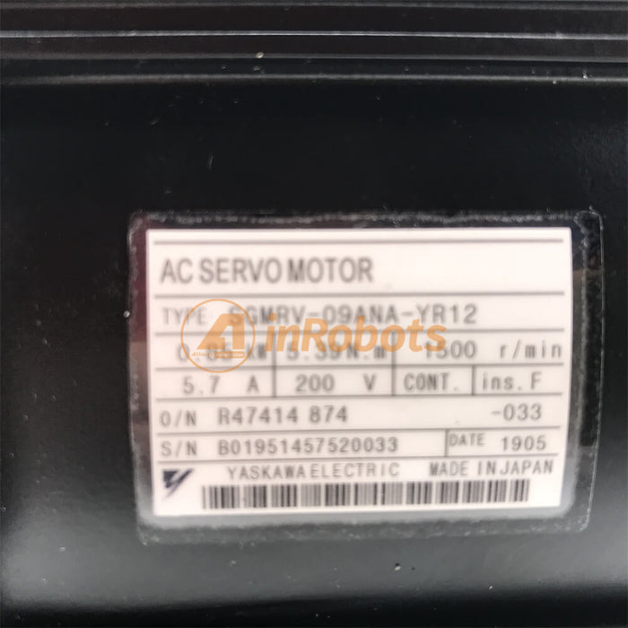 Yaskawa Servo Motor SGMRV-09ANA-YR12 Refurbished