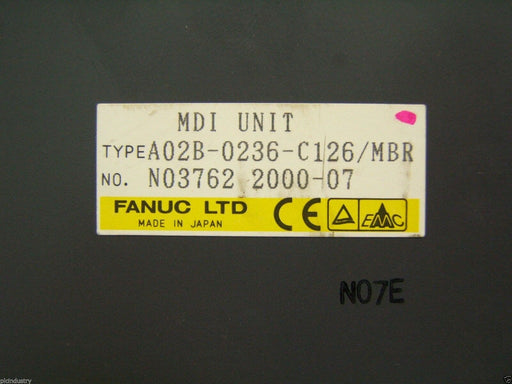 FANUC FANUC-A02B-0236-C126-MBR Keysheet Keyboard-MDI Operator Keypad Unit-C KEYPAD